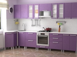 Кухня МДФ Фиолетовый металлик