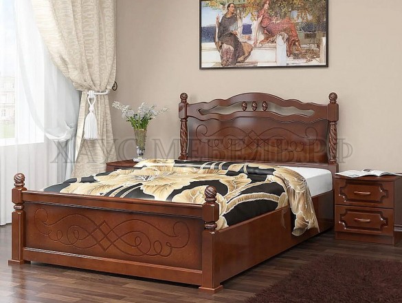 Кровать Карина 14 с ПМ Орех