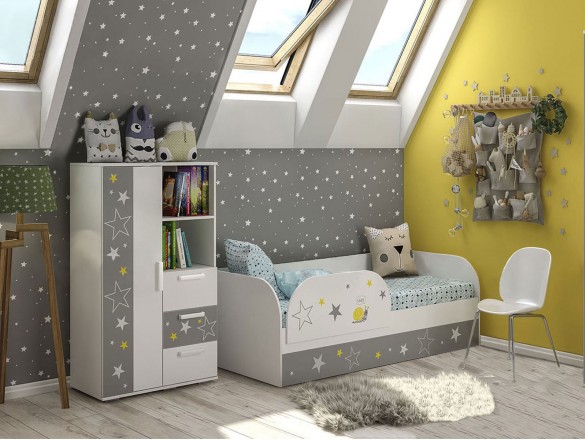 Детская Трио ( Кровать + шкаф ) Звездное детство